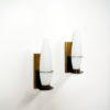 Elegant French appliques in brass and stained glass
