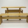 Table 120 et 2 bancs par Charlotte Perriand pour la station de ski Les Arcs