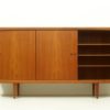 Danish Teak Highboard With Sliding Doors by Henry W. Klein for Bramin Møbler, 1960s