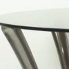 French Aluminum & Smoked Glass Dining Table by Boris Tabacoff, 1960s