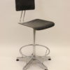 High work table chair studio chair chrome with black