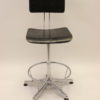 High work table chair studio chair chrome with black