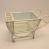 Vintage white rattan trolley Vintage white rattan trolley