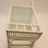 Vintage white rattan trolley Vintage white rattan trolley
