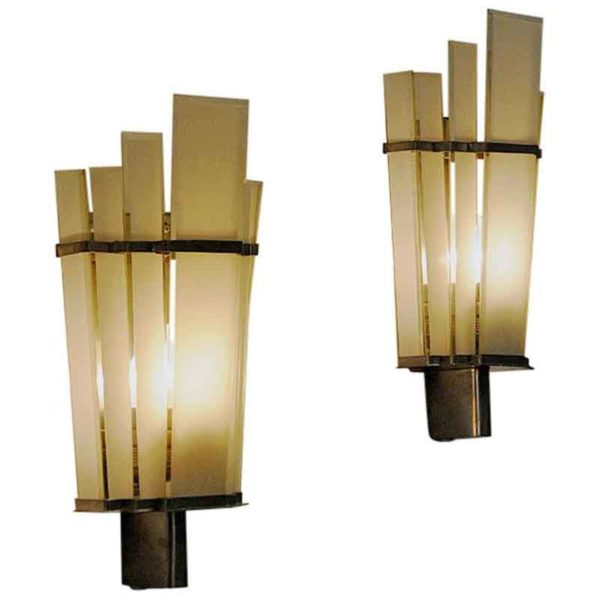 Art Deco Wall sconces pair by Zenith - Germany 1930-1940s