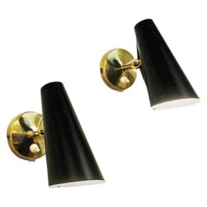 Ajustable Birdie Wall sconces pair by Birger Dahl - Norway 1952