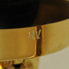 Wall lamp on brassarm with glassdome Høvik Verk, Norway 1950s
