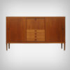 Danish Teak Highboard With Sliding Doors by Henry W. Klein for Bramin Møbler, 1960s