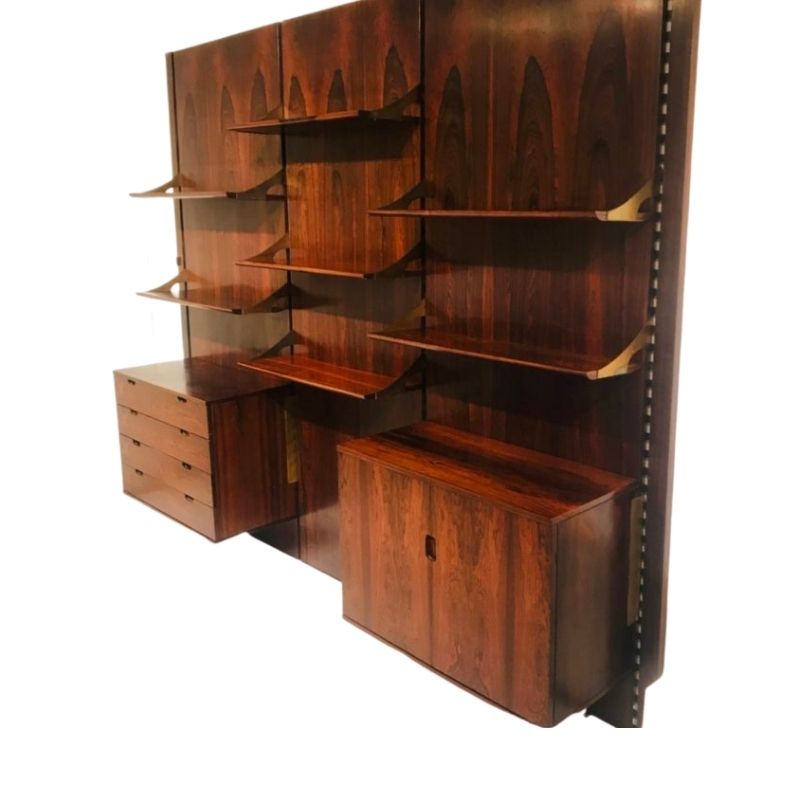 Wall Unit in Rosewood, Italy 1960s.