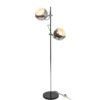 Gepo chromed floor lamp, adjustable shads