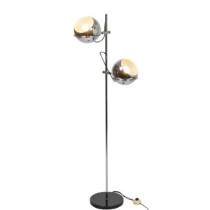 Gepo chromed floor lamp, adjustable shads