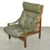 Vintage Easy Hunter safari armchair by Torbjørn Afdal for Bruksbo, Norway 1960s