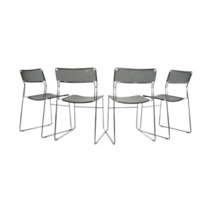 Set of 4 vintage stackable dining chairs, model Sultana, from the Italian house Arrben International, 1980s