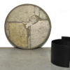 Brutalist round natural stone coffee table designed by sculptor Paul Kingma, The Netherlands 1991