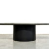 Brutalist oval natural stone coffee table designed by sculptor PAul Kingma, The Netherlands 1995