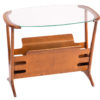 Cassina Side Table with Magazine Holder by Cesare Lacca
