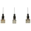 Set of three Glass Ice Cube Pendants Scandinavia 1960s
