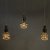 Set of three Glass Ice Cube Pendants Scandinavia 1960s
