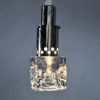Set of three Glass Ice Cube Pendants Scandinavia 1960s