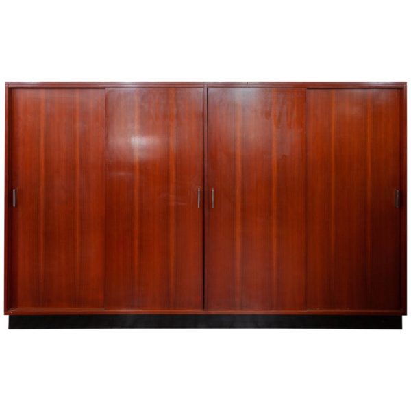 Large Alfred Hendrickx Four Doors Wardrobe/ Cabinet, 1962 Belgium