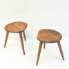 Midcentury stool pair by Norsk Husflid 1940 and 1960s Norway Midcentury stool pair by Norsk Husflid 1940 and 1960s Norway