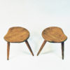 Midcentury stool pair by Norsk Husflid 1940 and 1960s Norway Midcentury stool pair by Norsk Husflid 1940 and 1960s Norway