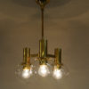 Brass Ceiling Lamp with three downwards glass domes 1960`s - Sweden