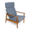 Danish modern teak highback chair FD 164 design Arne Vodder France & Son