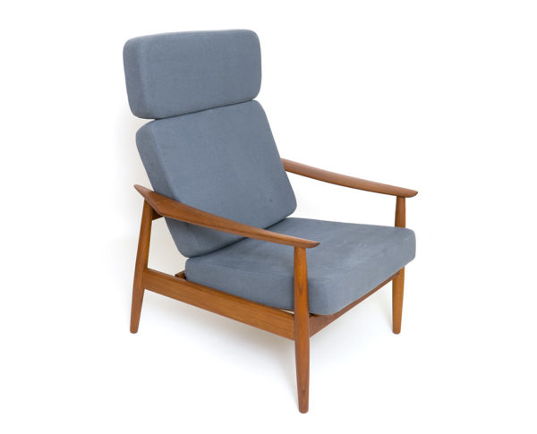 Danish modern teak highback chair FD 164 design Arne Vodder France & Son