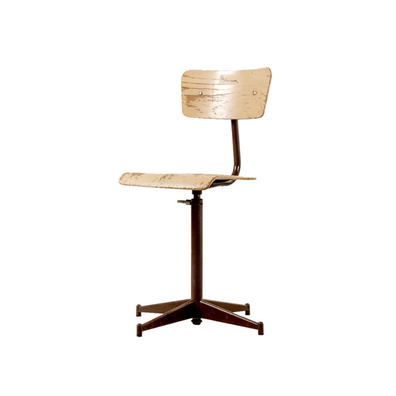 Mid-Century Industrial French Stool, 1950s