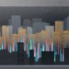 Large Screen Print: "Skyscrappers" by FRANCO (USA) 80s Large Screen Print: "Skyscrappers" by FRANCO (USA) 80s
