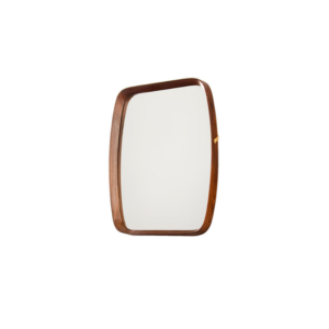 Squared Italian Teak Mirror, 1960s