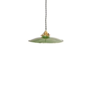 Small French Green Ceiling Lamp, 1950s