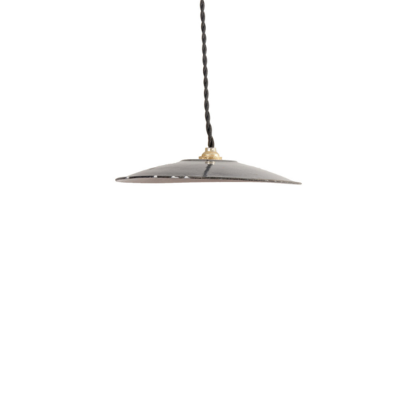 Small French Black Ceiling Lamp, 1950s