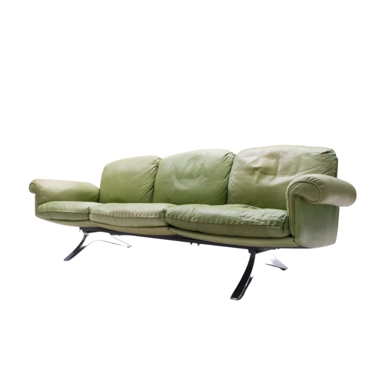 Swiss Green 3-Seater Model DS31 Sofa from de Sede, 1960s