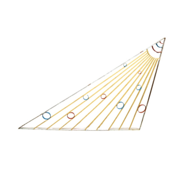 Colorful Midcentury Sunshine Metal Room Divider in- or Outdoor, 1960s