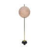 Exceptional Floor Lamp with Moon Optics Lampshade Mid-Century Modern, 1960s