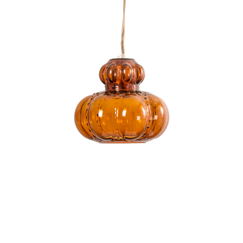 Amber Crystal Pendant Lamp, 1960s