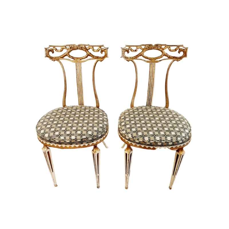 Pair of Italian Palladio Neoclassical Chairs