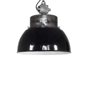 Large Vintage Polish Industrial Pendant Lamp from Mesko