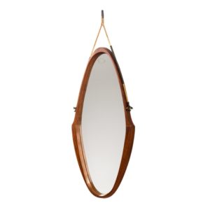 Italian Teak and Rope Mirror, 1960s