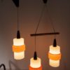 Set of Scandinavian opaline chandeliers 1960
