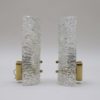 Pair of Kalmar Textured Glass Sconces Wall Lights, circa 1960