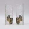 Pair of Kalmar Textured Glass Sconces Wall Lights, circa 1960