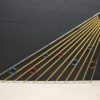 Colorful Midcentury Sunshine Metal Room Divider in- or Outdoor, 1960s