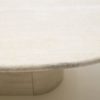 Oval Traventine Midcentury Coffee Table from Italy, 1960s