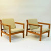 Danish pair of teak armchairs mod 227 by Børge Mogensen 1960s