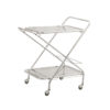 Glass and Tubular Steel Bar Cart, 1960s