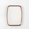 Squared Italian Teak Mirror, 1960s