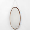 Italian Oval Teak Mirror, 1960s